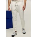Edward Jeans Παντελόνι Φόρμας με Λάστιχο Off White Rimon-S22 Pants1