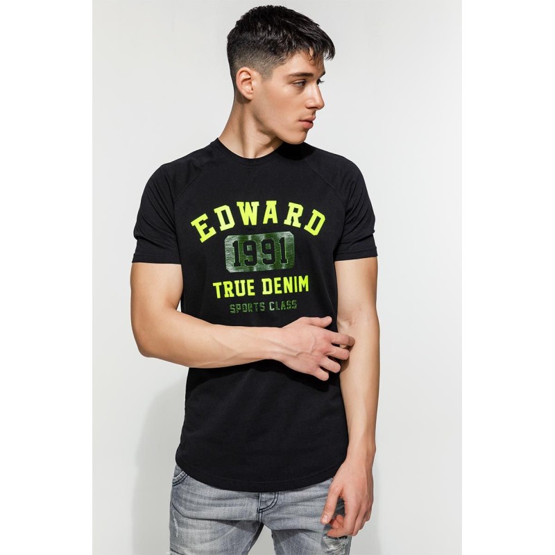 T-SHIRT ΑΝΔΡΙΚΟ EDWARD ΜΑΥΡΟ1