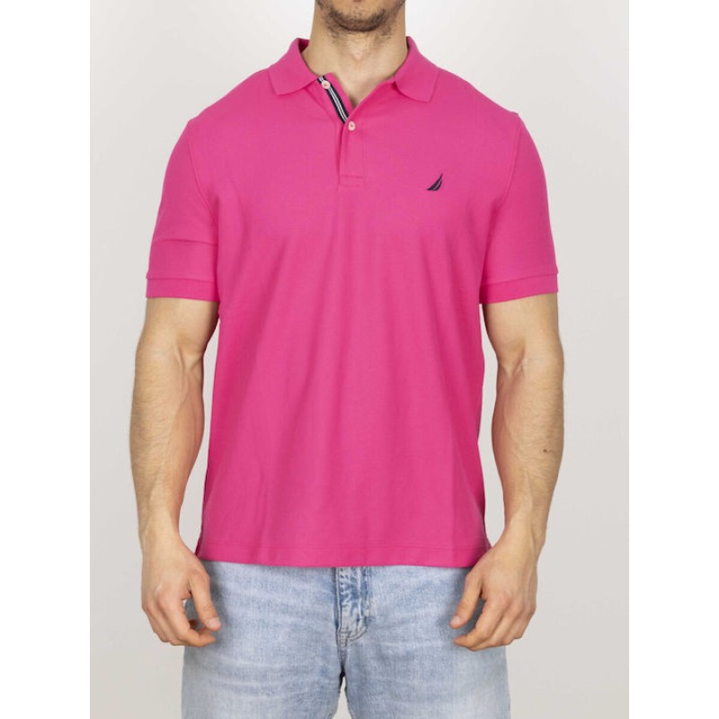 T-SHIRT ΑΝΔΡΙΚΟ POLO NAUTICA ΦΟΥΞΙΑ1