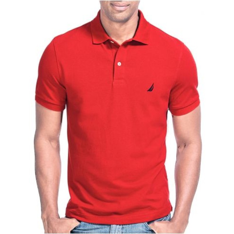 NAUTICA Ανδρικό κόκκινο  πόλο πικέ K41050 6NR 1