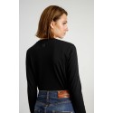 Edward Jeans Βαμβακερή μακρυμάνικη μπλούζα Canan Top Μαύρη1